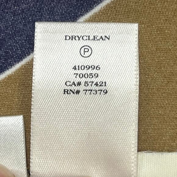 Ann Taylor Modern Geo Tie Waist A-Line Dress Color Block Size 8P Career Office - Picture 12 of 13